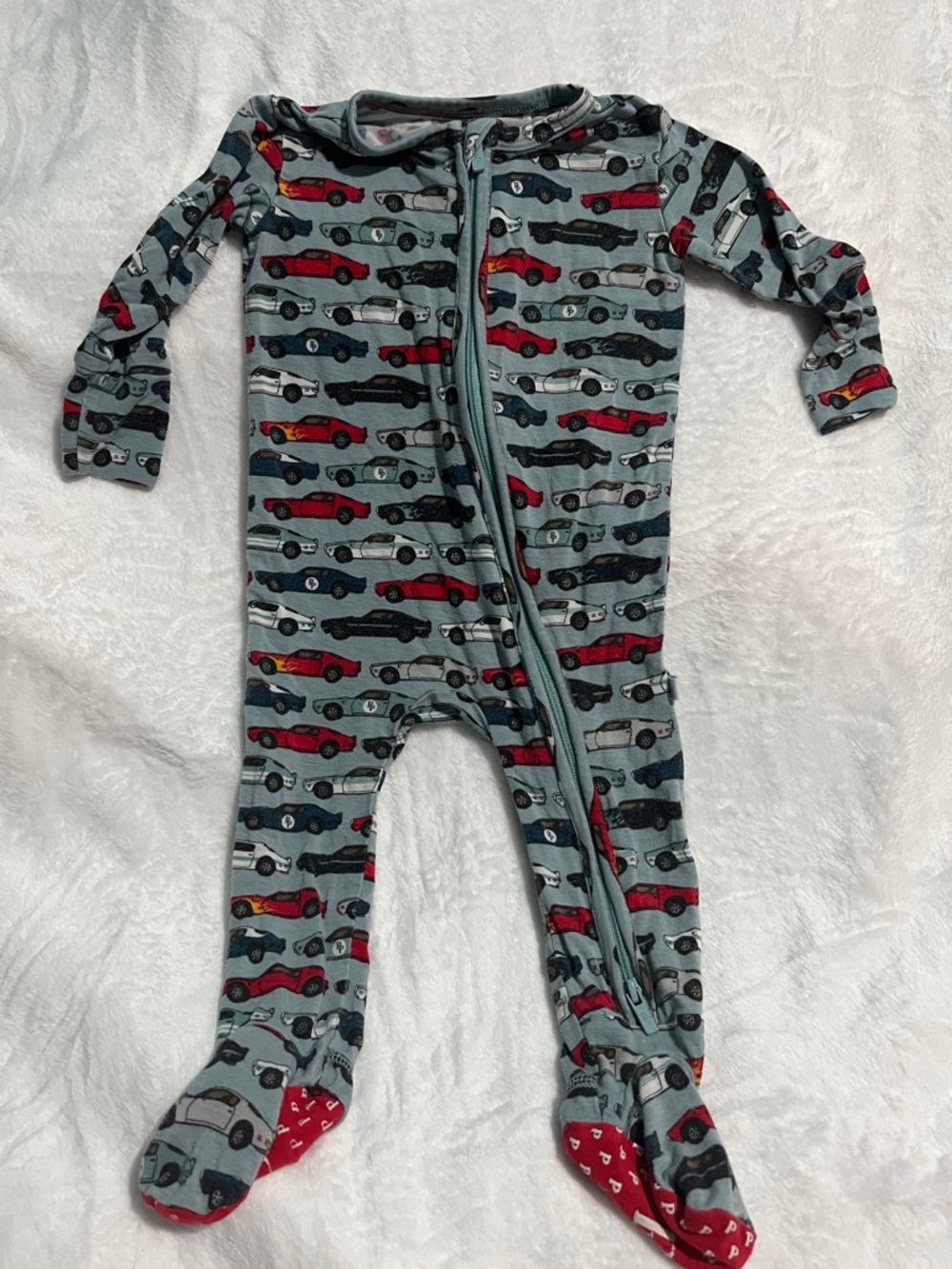 Posh Peanut Blue Car Footie Sleeper